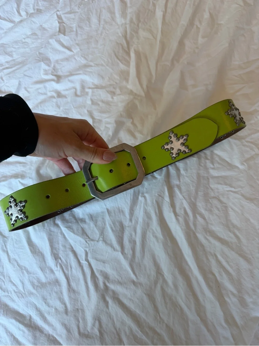 Free People Lime Green Star Studded Women’s Belt